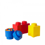 Daiktadėžių rinkinys LEGO, 3 vnt., raudonos ir geltonos sp. 25 x 12,5 x 18,8 cm, mėlynos sp. 12,3 x