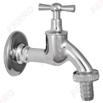 Rutulinis sodo ventilis FERRO su jungtimi 1/2", chromuotas
