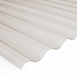 Profiliuota plok&scaron;tė OMBRE, sinusinė, matmenys 0,7x900x2000 mm, bronzos spalva, PVC lak&scaron;tai skirti pa