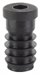 Plastikinis kai&scaron;tis, apvalus, PVC, 25 mm, 4 vnt., juodos spalvos, 426835