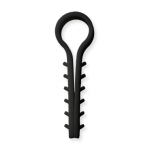 Kabelio, tvirtinimo dirželio laikiklis XIDO, apvalus, d-12 mm, juodos sp., 100 vnt., TDKSA12-B