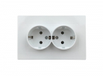 Ki&scaron;tukinis lizdas ORRO, 2 vietų, įleidžiamas, su įž., 16 A, 250 V, baltos sp., 9221-52, A550440039