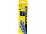 Kar&scaron;tų klijų lazdelės DRELL, 11,2 mm x 200 mm, su blizgučiais, mėlynos, 5vnt.