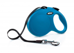 Pavadėlis FLEXI Classic, L, iki 50kg 5m juostelinis, mėlynos spalvos