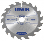 Medžio pjovimo diskas su kietmetaliu IRWIN, 150 mm x 18 T