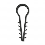 Kabelio, tvirtinimo dirželio laikiklis XIDO, apvalus, d-16 mm, juodos sp., 50 vnt., TDKSA16-B