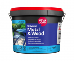 Medžio ir metalo dažai VIVACOLOR Universal Metal & Wood, 2,7 l, C bazė, matiniai