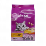 Sausas ėdalas katėms WHISKAS Adult, visavertis pa&scaron;aras, su vi&scaron;tiena, 300 g