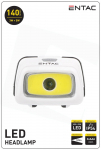 LED žibintuvėlis ENTAC En-8122, 3W (XPE) + 5W (COB), 100+140 lm, IP54, atstumas 120 m, ant galvos, 3