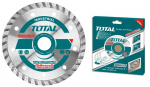 Deimantinis pjovimo diskas TOTAL, Turbo, sausam, &scaron;lapiam pjovimui, 230x22 mm,7,5 mm, segmento plotis