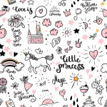 Viniliniai tapetai GRANDECO Little Princess 168001, 0,53 x 10,05 m
