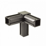 Plastikinė triguba profilių jungtis XD, 90 laips., matmenys 20 x 20 mm, juodos spalvos, 426347