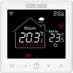 Programuojamas WiFi termostatas GRAND MEYER SN-10, 16 A, 230V, liečiamu ekranu, el. grindų &scaron;ildymui,