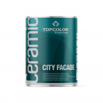 Antipelėsiniai fasado dažai TOPCOLOR CERAMIC CITY FACADE, matiniai, baltos sp., 0,9 l