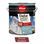 Vandeniniai dažai ALTAX, mediniams fasadams, tamsiai raudoni, 9 l