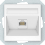 Kompiuterio lizdas VILMA Qr1000 Klrj45-16E2-02, 1 x RJ45, įleidžiamas, 6 kategorijos, baltos sp.
