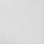 Klijuojamos lubų plok&scaron;tės NOVELLY HOME Nr.08-08, spl. balta, 500x500 mm, 2m2