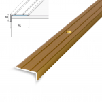 Aliumininė užbaigimo juostelė HESORA H 31 D1, 2,5 x 1 x 90 cm, mat.aukso spalvos, kilmės &scaron;alis ES