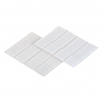 Tvirtinimo padukai FIX-O-MOLL, klijuojami, kabliukams, kilputėms, 25x25mm, 12vnt., balta sp.