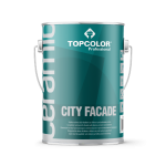 Antipelėsiniai fasado dažai TOPCOLOR CERAMIC CITY FACADE, matiniai, baltos sp., 4,5 l