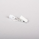 Plastikinė kilputė HESORA Nr. A 337 A, slankiojanti su metaliniu segtuku, baltos spalvos, 30 vnt.
