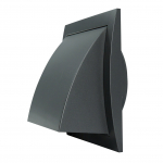 Ventiliacinės grotelės EUROPLAST ND100FVA, d100/148 x 153 mm, plastikinės, i&scaron;orinės, su atbuliniu vo