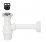 Sifonas kriauklei WIRQUIN, 32 mm, reguliuojamo auk&scaron;čio, su kam&scaron;čiu, baltas, Prancūzija