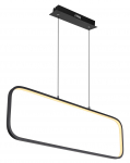 Pakabinamas LED &scaron;viestuvas GLOBO Silla, 24W, 230V, 3000K, 2770 lm, metalas, plastikas, matinės juodo