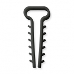 Kabelio, tvirtinimo dirželio laikiklis XIDO, stačiakampio formos, 14x6 mm, juodos sp., 100 vnt., TDK