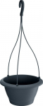 Pakabinamas plastikinis lauko vazonas RESPANA W, antracito sp., 24 x 14 cm