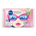 Micelinės makiažo valymo servetėlės 3 viename Nivea MicellAir Skin Breathe 3in1, 25 vnt.