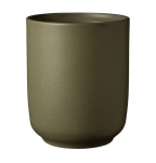 Keraminis orchidėjų vazonas BARI, tamsiai žalios sp., 13 x 15 cm