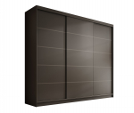 Spinta ADRK Andy, juoda sp., 250 cm x 58 cm x 215 cm, su veidrodžiu
