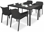 Lauko baldų komplektas NET/CUBE 140, 4+1, Antracite