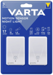 Naktinis &scaron;viestuvas su judesio davikliu VARTA Night Light ,17 lm, elementai 3 x AAA (neįeina), 2 vnt