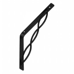 Lentynos laikiklis, 150 x 150 mm, dekoratyvinis, juodos sp.