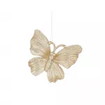 Pakabinama kalėdinė dekoracija BUTTERFLY, &scaron;ampaninės sp., 10 x 9 x 1 cm