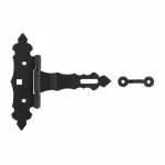 Vartų lankstas ZBZ 100, 100 x 35 x 130 x 2 mm, juodos sp.
