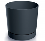 Plastikinis vazonas TUBO P, antracito sp., 15 x 15 cm