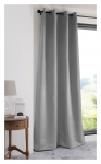 Naktinė užuolaida NOTTE Blackout, su žiedais, &scaron;v. pilkos sp., 135 x 250 cm, 100 % PES