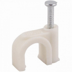 Apvalių laidų apkabos BALTPLASTS, 7-10 mm, baltos sp., 100 vnt.