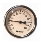 Termometras WATTS T63/50, 1/2", 63 mm, 120&deg;C