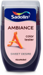 Spalvos testeris SADOLIN AMBIANCE SWEET DESIRE, visi&scaron;kai matiniai, 30 ml
