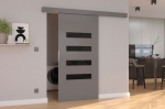 Stumdomos durys FORLI 106, 106 x 205 cm, pilka/juoda