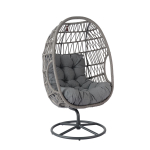 Lauko krėslas Home4you Cassia, pilka, 85 cm x 85 cm x 151 cm