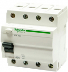 Srovės nuotėkio relė SCHNEIDER, 4P, 40A, 30mA, AC; A9Z05440