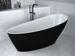 Vonia Besco Keya Matt Black&White su chromo spalvos sifonu, 165 cm