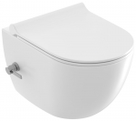 Pakabinamas unitazas - bidė Uni Chrome RimOff, baltas