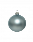 Kalėdinių eglės žaisliukų rinkinys GLASS MATT, &scaron;v.mėlynos sp., 8 cm, 6 vnt.