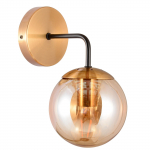 Sieninis &scaron;viestuvas G. LUX Amber, 1 x E27, žalvario/ juodos spalvos